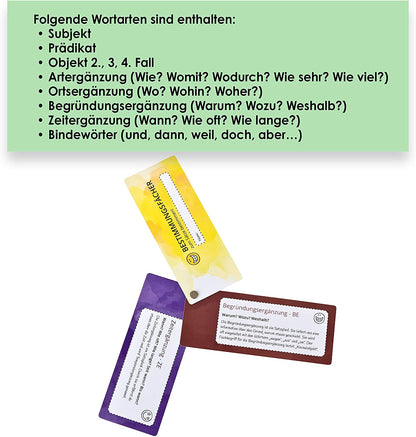 NEU!!! Bestimmungsfächer-Kleines Nachschlagewerk für die Satzbestimmung! - piepmatzundgrünschnabel