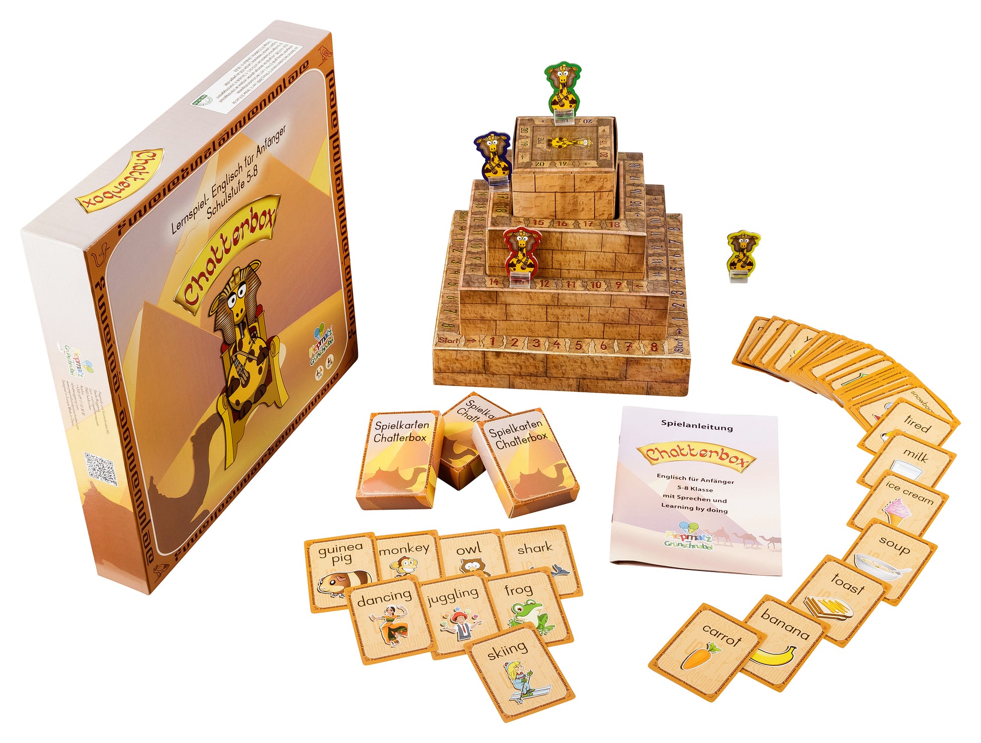 Chatterbox - Englisch Lernspiel für Kinder, Schüler und Erwachsene - piepmatzundgrünschnabel