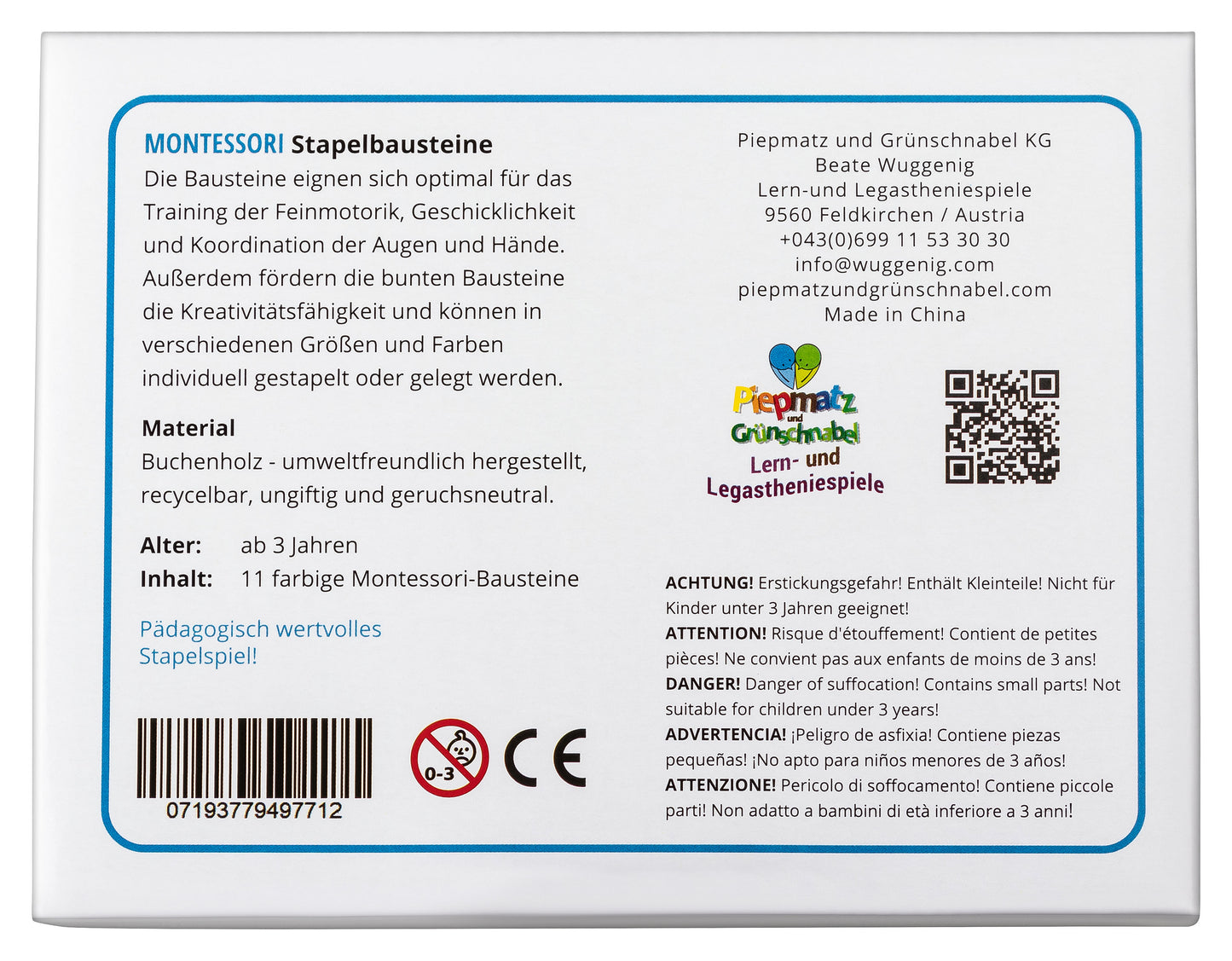 Montessori Stapelbausteine - piepmatzundgrünschnabel