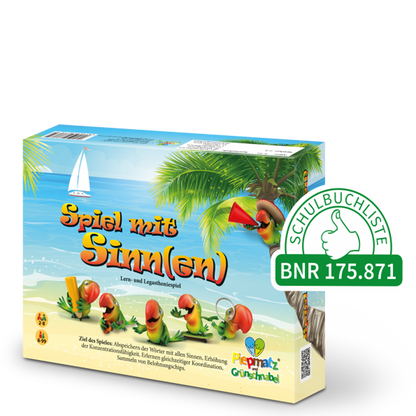 Worterarbeitung - Ganzheitliches Lernen- Spiel mit Sinn(en) -Basisspiel - piepmatzundgrünschnabel